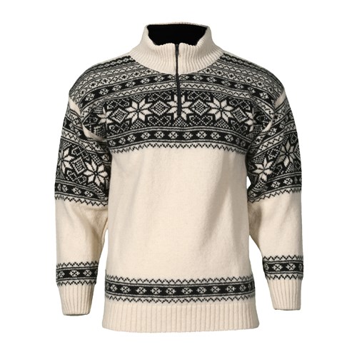 Snøstjerne sweater - White/black