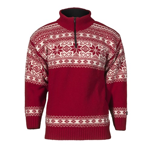 Snøstjerne sweater - Red/white
